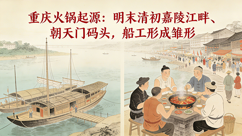 四川重慶火鍋店起源動漫圖